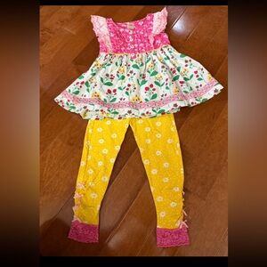 Wildflowers Pink and Yellow Floral Kids Set